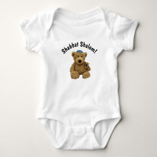 Body Shabbat Shalom Teddy Bear Bodysuit
