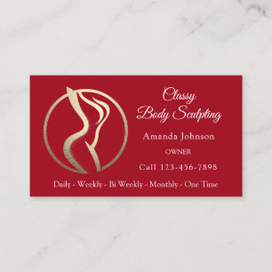 Body Shaping Sculpting Massage Care Gold Logo QR Visitenkarte