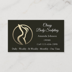 Body Shaping Sculpting Massage Care Qr Logo Schwar Visitenkarte