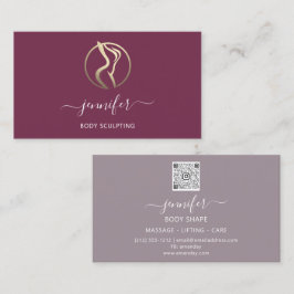 Body Shaping Sculpting Massage Gold Logo QRMarsala Visitenkarte