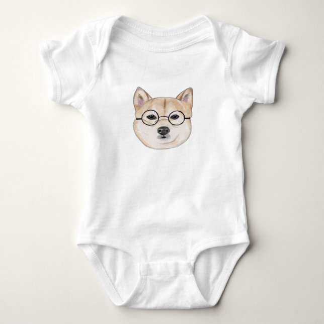 Body Shiba Inu avec les verres encadrés par rond (Devant)