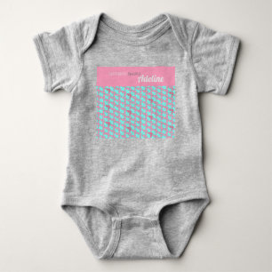 Body SHRIMPLEMENT Beau Motif rose Turquoise personnalis