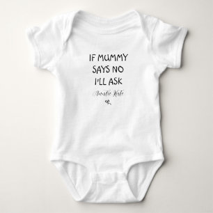 Body Si Maman Dit Non Je Demanderai Vest Sleepsuit Baby