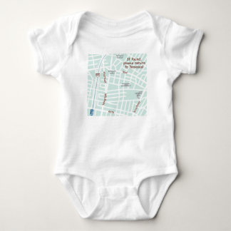 Body Si trouvé, revenez svp à Temescal. Carte de bébé