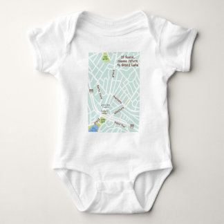 Body Si trouvé, revenez svp au lac grand. Carte de bébé