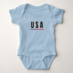 Body Simple Modern USA Amérique Art Lettre drapeau Souv