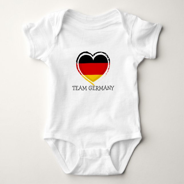 Body Simple moderne ALLEMAGNE Fan ALLEMAND Drapeau nom  (Devant)