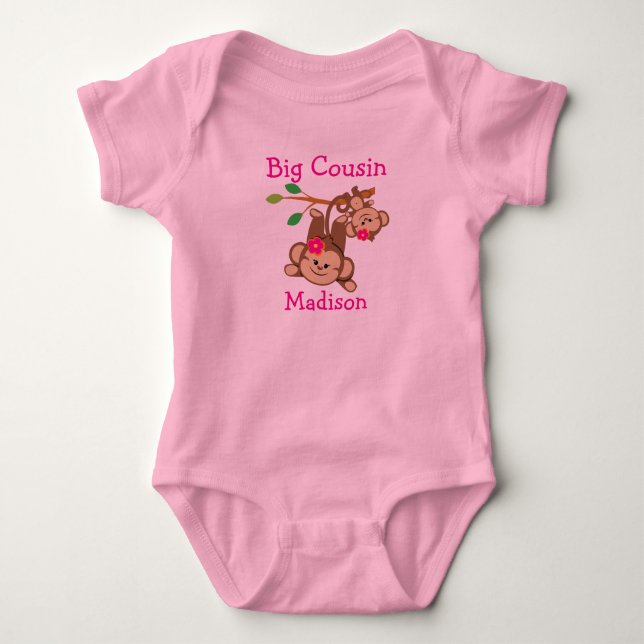 Body Singes Filles Personnalisées Big Cousin (Devant)