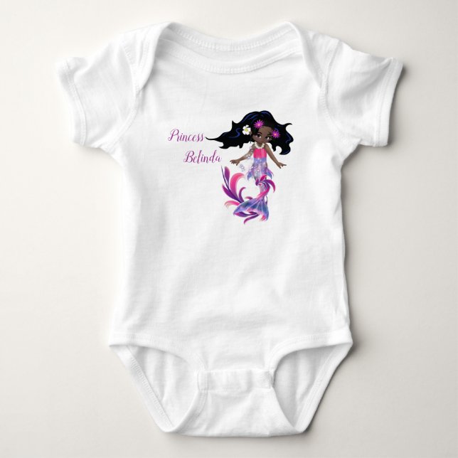 Body Sirène Magique Rose en Spirale (Devant)