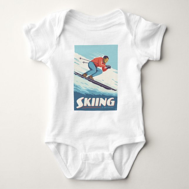 Body Ski est croire Retro Print (Devant)