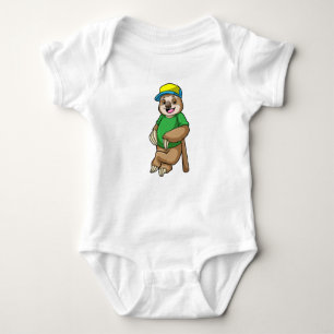 Body Sloth au baseball avec batte de baseball