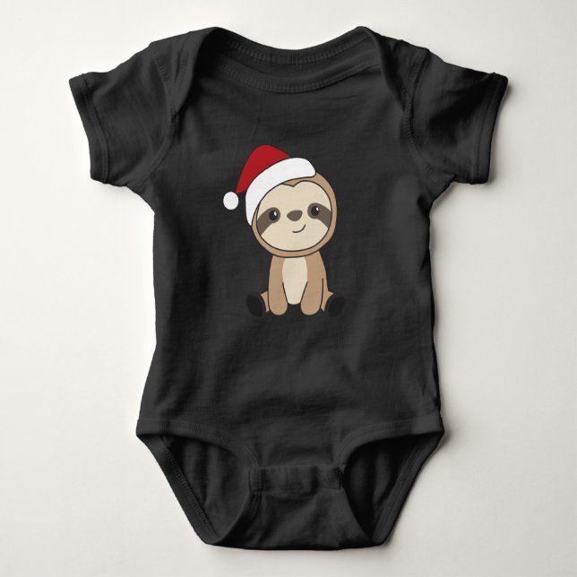 Body Sloth Noël Neige hiver Animaux Sloths Baby Bo (Devant)