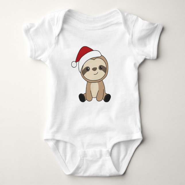 Body Sloth Noël Neige hiver Animaux Sloths Baby Bo (Devant)