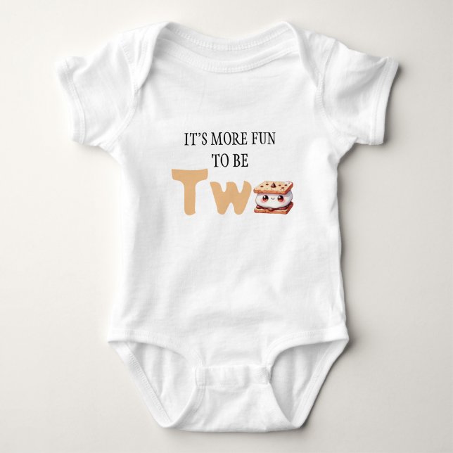 Body S'more Bonfire Smore To Be Two Baby 2nd Birthday (Devant)