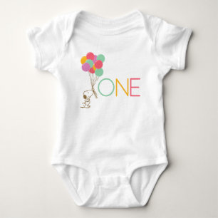Body Snoopy et ballons 1er anniversaire Baby T-shirt