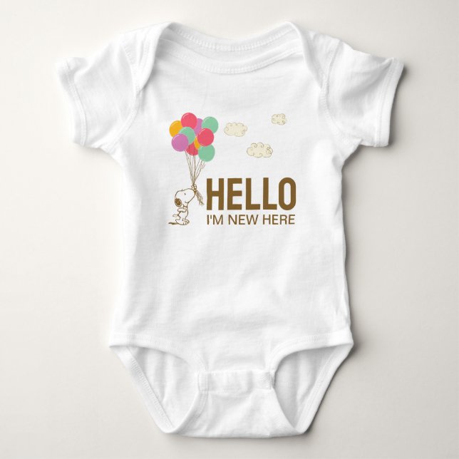 Body Snoopy et ballons | BABY SHOWER |'m Nouveau ici (Devant)