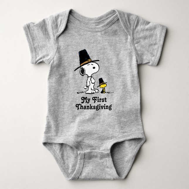 Body Snoopy & Woodstock Pilgrim | Mon 1er Thanksgiving (Devant)