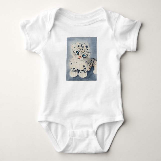 Body Snow Leopard for a baby Strampler (Vorderseite)