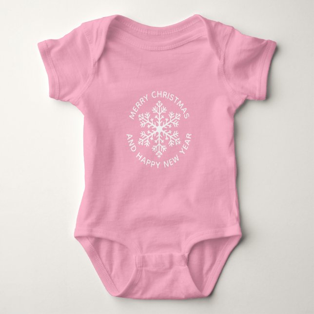 Body Snowflake blanc Vacances bébé (Devant)