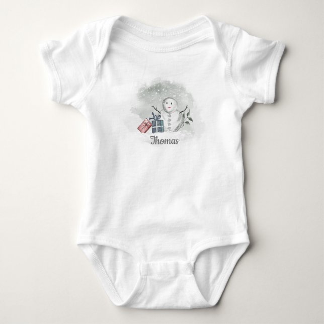 Body Snowman Baby Bodysuit (Devant)