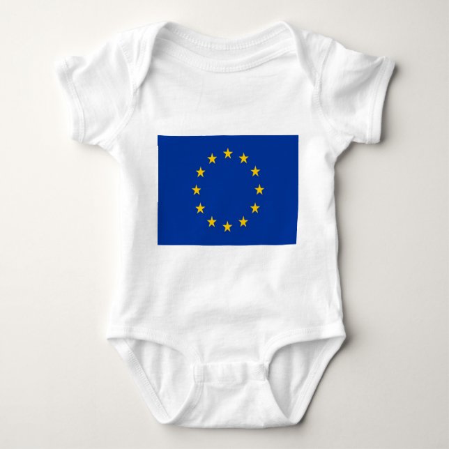 Body Soin de bébé patriotique avec drapeau Europe (Devant)