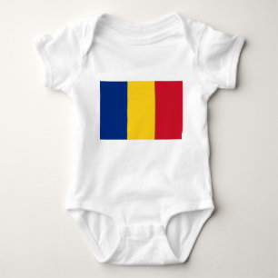 Body Soin de bébé patriotique avec drapeau Roumanie