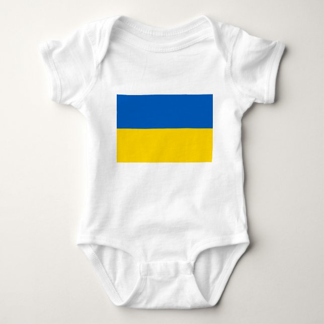 Body Soin de bébé patriotique avec drapeau Ukraine (Devant)