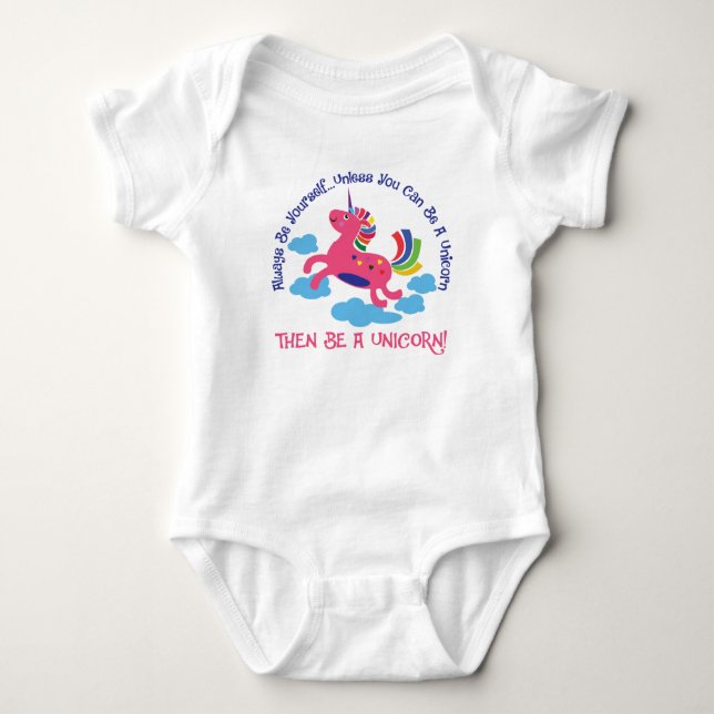 Body Sois une Unicorn Baby Jersey Bodysuit (Devant)
