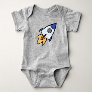 Body Songes de l'espace Rocket Ship Baby Bodysuit