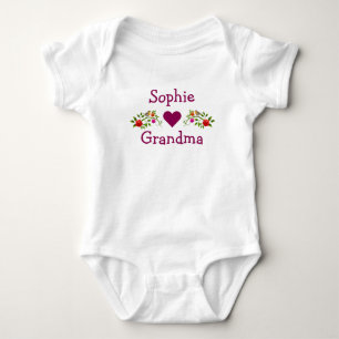 Body Sophie Hearts Aime Grand-mère Twins Fleurs Oiseaux