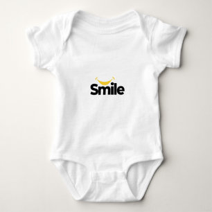 Body Sourire Mignon Graphique Banane Jaune Bébé Minimal