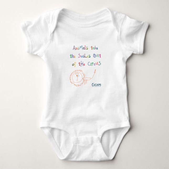Body "Sourit" la campagne Babygro de cirque (Devant)