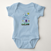 Sous le Sea Fish Adventure Baby Bodysuit