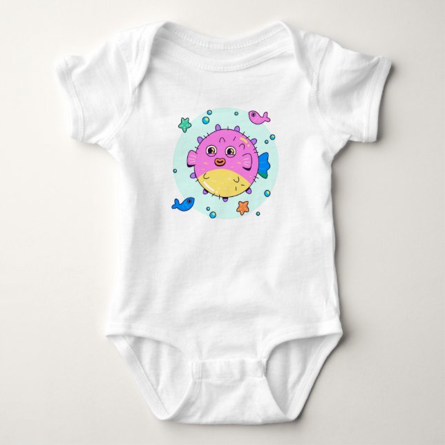Body Sous le Sea Fish Adventure Baby Bodysuit (Devant)