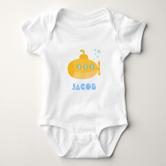 Body Sous-marin jaune mignon, sous-marin, pour des (Devant)