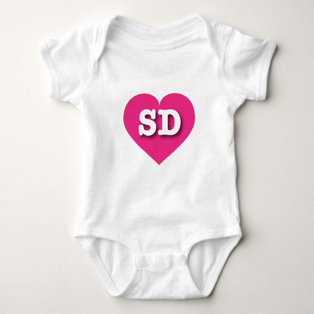 Body South Dakota Hot Pink Heart - J'aime SD (Devant)