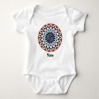 Spirituel Mandala Yoga Om Blue Rust Customisé