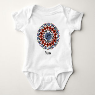 Body Spirituel Mandala Yoga Om Rust Bleu Customisé