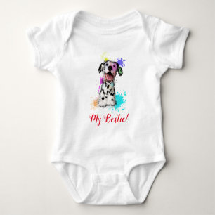 Body Splash Art jote Dalmatien Chien Baby Bodysuit