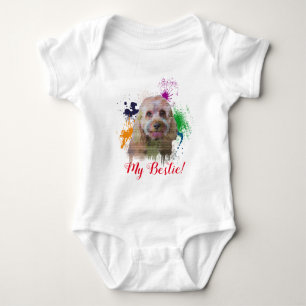 Body Splash Art mignon Cavapoo Chien Baby Bodysuit