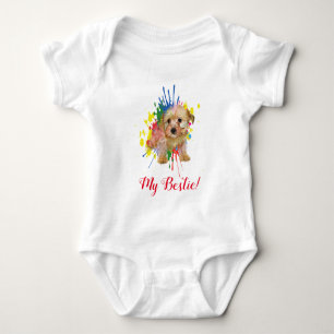 Body Splash Art mignon Morkie Chien Baby Bodysuit