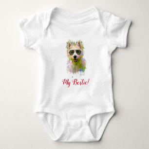 Body Splash Art mignon Westie Chien Baby Bodysuit