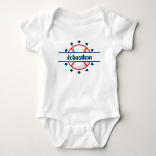 Body Sport de base-ball mignon ajouter nom bébé bodysui