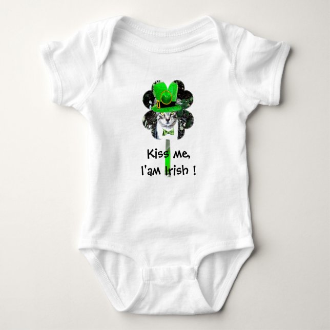 BODY ST PATRICK'S DAY CHAT AVEC CLOVER VERT (Devant)