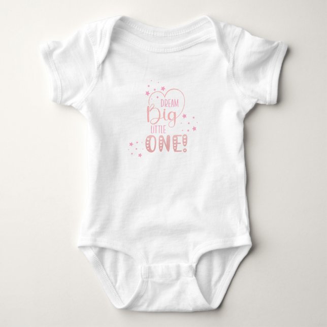 Body Starry Pink Dream Big Little One Heart Baby Girl (Devant)