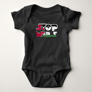 Body Stop Wars Palestine Drapeau texte Typographie