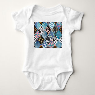 Body Style Patchwork, motif de collage aquarelle.