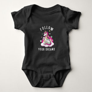 Body Suivez vos rêves T-shirt d'anniversaire licorne