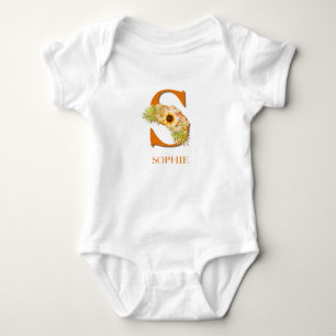 Body Sunflower Floral S Nom personnalisé
