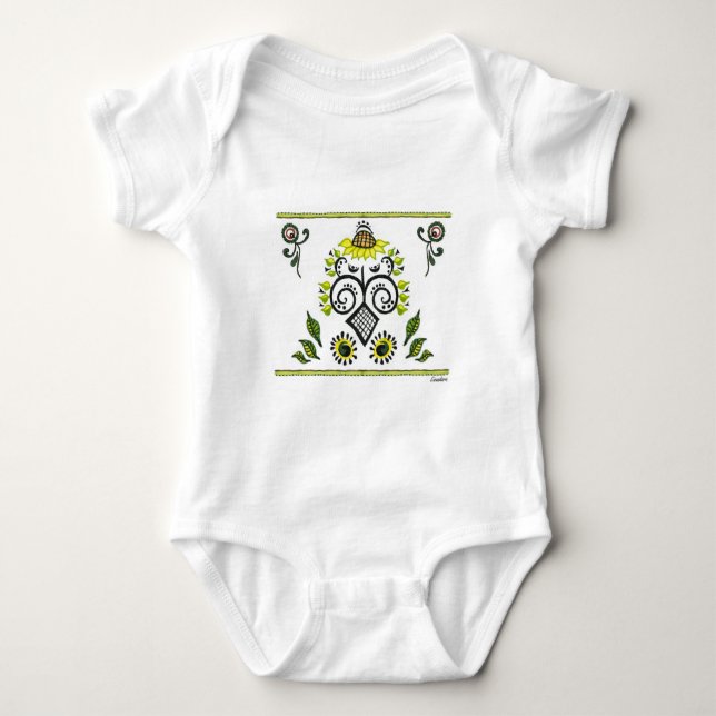 Body Sunflower Folk Motif par Alexandra Cook (Devant)